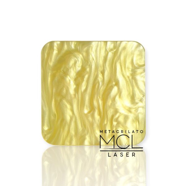 metacrilato nacarado amarillo 3mm para corte láser