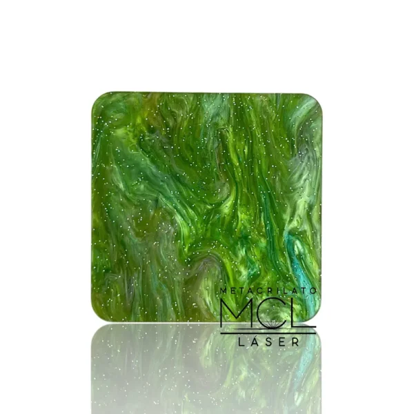 metacrilato 3mm nacarado glitter ncg023 metacrilato verde 3 mm acabado nacarado glitter
