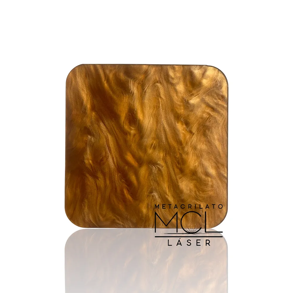 Metacrilato Nacarado Ámbar 3mm