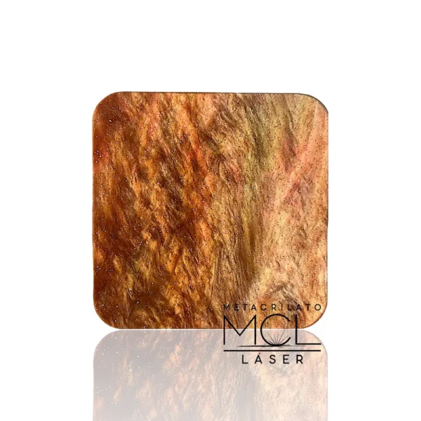 xk6 METACRILATO MARRÓN NACARADO GLITTER