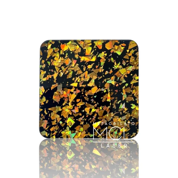 METACRILATO DORADO FLAKE NEGRO