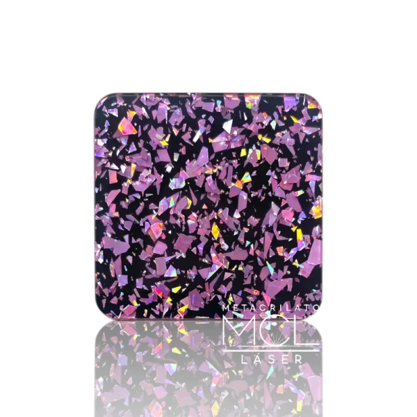 METACRILATO ROSA PALO FLAKE NEGRO