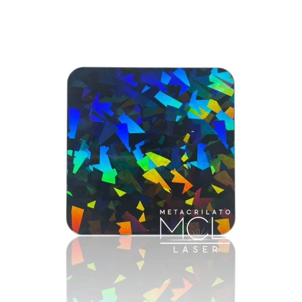 METACRILATO PRISMA HOLOGRÁFICO NEGRO