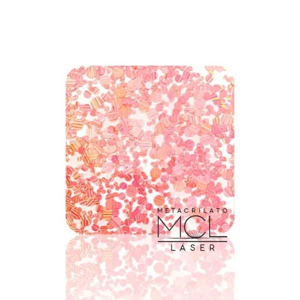 CTS030 METACRILATO CONFETI ROSA PALO