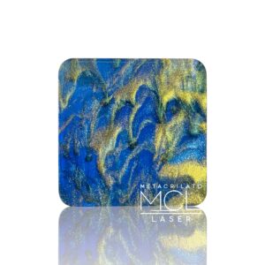 METACRILATO TRASLÚCIDO AZUL/ORO