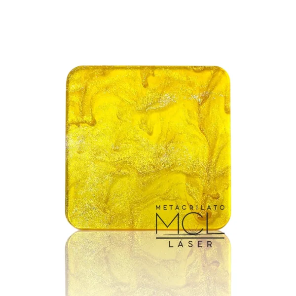 METACRILATO TRASLÚCIDO AMARILLO/ORO