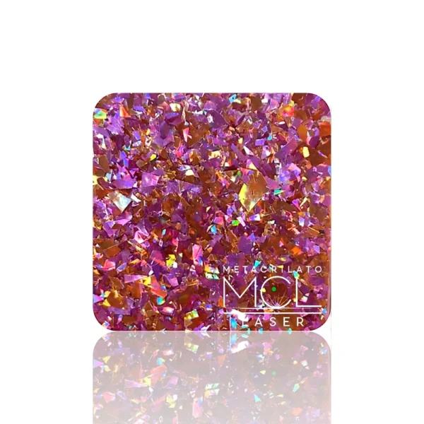METACRILATO FUCSIA NARANJA FLAKE