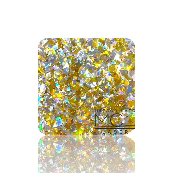 METACRILATO DORADO/PLATA FLAKE