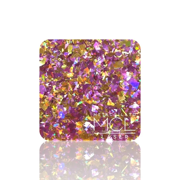 METACRILATO ROSA/DORADO FLAKE