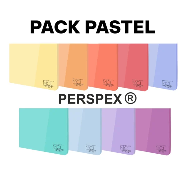 PACK METACRILATO PASTEL PERSPEX