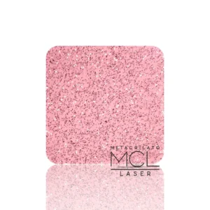 Metacrilato Traslúcido Rosa Glitter 3mm