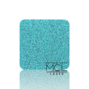 Metacrilato Traslúcido Turquesa Glitter 3mm