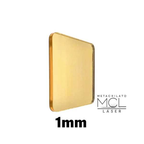 Metacrilato Espejo Dorado Claro 1mm Metacrilato Espejo Dorado Claro 1mm