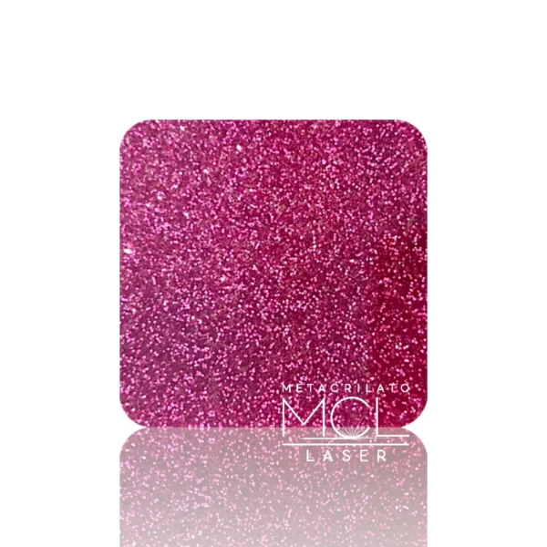 Metacrilato Glitter Rosa Oscuro 3mm Metacrilato Glitter Rosa Oscuro 3mm