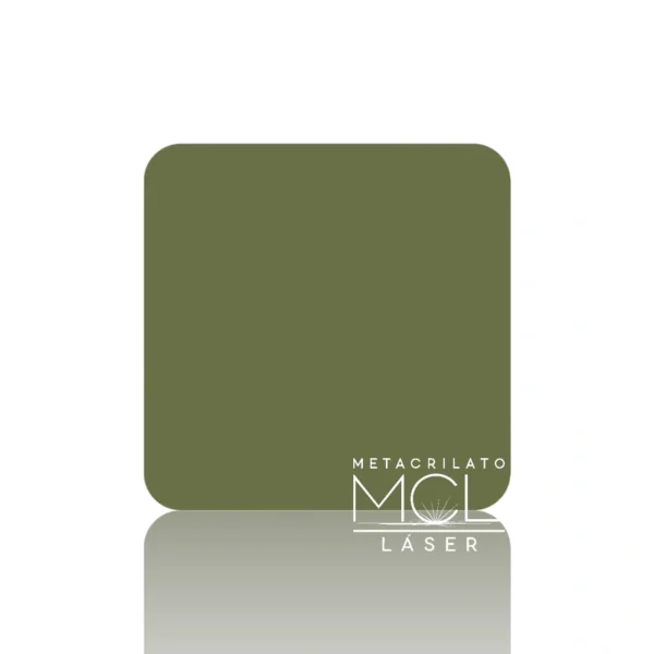 Metacrilato Opaco Verde Militar 3mm