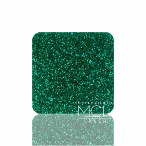 Metacrilato Glitter Esmeralda 3 mm Metacrilato Glitter Esmeralda 3 mm
